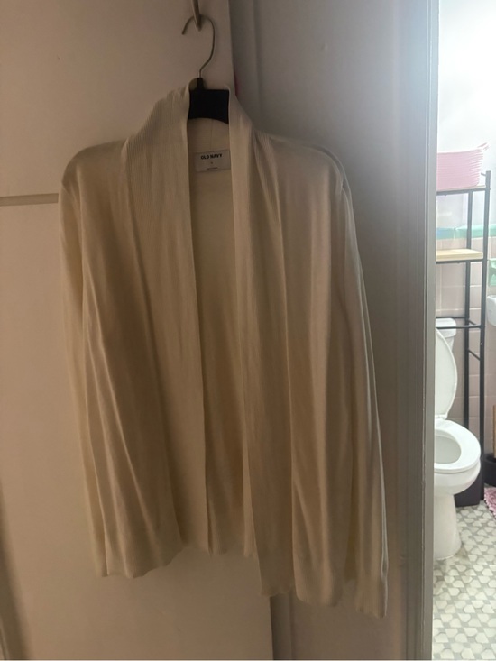Old Navy Sweaters - Old Navy Cream Open-Front Shawl Collar Cardigan